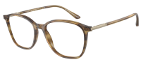 Giorgio Armani AR7236 6002 53mm Brillenfassung - Braun gestreift/Gold Matt - Unisex