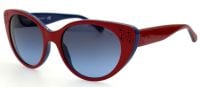 Ralph Lauren Sonnenbrille RL8110 5450/8F 55mm - Rot Blau Kunststoff Vollrand - Damen Herren