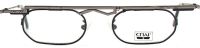 Unisex Brillenfassung GC2 F5 45mm - Schwarz Matt, Silber Matt - Metall Vollrand - Made in Italy