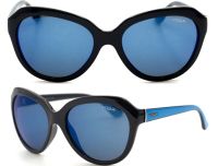 Vogue Sonnenbrille VO2845-S W44/55 56mm - Schwarz/Blau Verspiegelt - Unisex