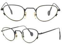 l.a. Eyeworks QUEENIE 412 Vintage Brillenfassung - Schwarz Metall Vollrand - Unisex
