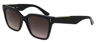 LACOSTE Damen Sonnenbrille L6022S 001 54mm  - Vollrand, Rechteckig, Verlauf, Schwarz, Gold, UV Filte