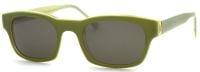 Freudenhaus Unisex Sonnenbrille Dean:olive 130mm - Quadratisch Olivgrün Gelb Grau