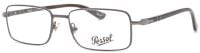 Persol Unisex Brillenfassung PO2396-V 1002 54mm - Silber Matt Metallic - Schwarzbraun Gemustert