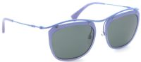 Emporio Armani Sonnenbrille EA2023 3072/71 54mm - Blau Metall Vollrand - UV Schutz für Damen und Her