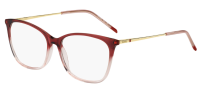 Hugo HG1294 0T5 54mm Brillenfassung - Burgundy Pink Transparent  Acetat Vollrand - Damen