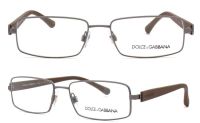 Dolce&Gabbana Herren Brillenfassung DG1237 1185 54mm - Silber Vollrand - Made in Italy
