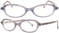 l.a. Eyeworks Damen Brillenfassung Googoo 292 - 49mm Vollrand Kunststoff Blau-Violett Glänzend