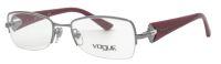 Vogue Damen Brillenfassung VO3864-B 548 51mm - Silber Metall Halbrand - Magenta Bügel