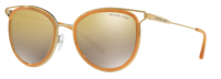 Michael Kors Damen Sonnenbrille MK1025 12037I 52mm Havana Gold Braun Transparent - Grau Verlaufend