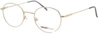 Vienna Design UN670-03 50mm Gold Metall Rund Brillenfassung - Unisex