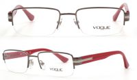Vogue Damen Brillenfassung VO3844 910 52mm - Silber Rot Halbrand Metall