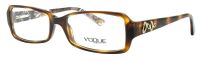 VOGUE Damen Brillenfassung VO2675-B 1553 53mm - Havanna Braun Transparent - Kunststoff Vollrand