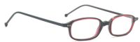 l.a. Eyeworks ZIP 205 Brillenfassung 127mm - Schwarz Rot Unisex Vollrand - mit Etui