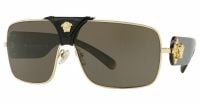 Versace VE2207-Q Sonnenbrille 145mm - Unisex - Pilot Gold Vollrand Metall