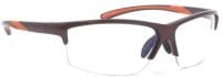 PUMA PU15192 BU Sportbrille 63mm - Braun-Orange, Halbrand, Unisex - Sonnenbrille