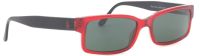 Polo Ralph Lauren Damen Sonnenbrille PH2043 5008 54mm - Rot Transparent/Schwarz - Grün Gläser
