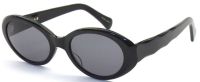 Eyevan Sonnenbrille E-606 BLK Oval Schwarz Kunststoff Vollrand für Damen und Herren