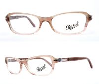 Persol Damen Brillenfassung PO3006-V 946 51mm - Vollrand Kunststoff Hellbraun-Transparent