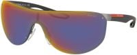 Prada Sport Sonnenbrille PS61US 143mm - Unisex - Gunmetal matt - Mehrfarbig verspiegelt - Ausstellun