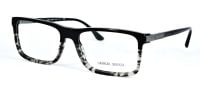 Giorgio Armani Brillenfassung AR7076 5414 55mm - Schwarz-Silber Kunststoff Vollrand - für Damen und 