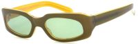 Freudenhaus Sonnenbrille BANCROFT 49mm - olive lime - Grün Gelb Kunststoff Vollrand für Damen und He