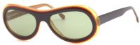 Freudenhaus Unisex Sonnenbrille April:sorrei 131mm - Braun/Transparent mit Grünem Glas F21 27 - Auss