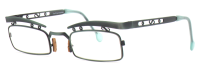 L.A.Eyeworks CARUSO 423 130mm - Vollrandbrille in Grün Metallic für Damen und Herren