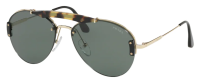 Prada Sonnenbrille Conceptual PR62US 142mm - Gold Havana Braun Grün Gläser - für Herr