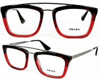 Prada Damen Brillenfassung PR18QV RO0-1O1 51mm - Rot Kunststoff Vollrand