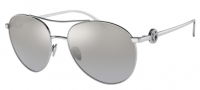 Giorgio Armani Damen Sonnenbrille AR6122-B 3015/6V 56mm - Silber Strasssteine
