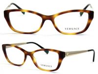 Versace Damen Brillenfassung VE3236 5217 52mm - Braun Kunststoff Vollrand - mit Etui