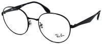 Ray-Ban RX6343 2509 50mm Unisex Brillenfassung - Schwarz Rund - für Damen und Herren