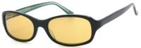 Freudenhaus Sonnenbrille Lou-Lou onyx-mint 138mm - Schwarz Grün Gelbe Gläser - Unisex