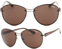VOGUE Damen Sonnenbrille VO3883-SB 910/73 60mm - Braun Metall Vollrand mit Strass