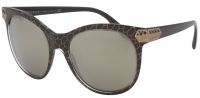 Bvlgari Damen Sonnenbrille BV8185-B 5421/5A 55mm - Schwarz Gold Gemustert - Gold Verspiegelt