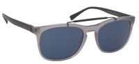 Burberry Unisex Sonnenbrille BE4244 3640/80 56mm - Schwarz Grau Transparent - Blaue Gläser