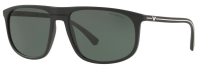 Emporio Armani EA4118 5063/71 59mm Sonnenbrille - Herren - Schwarz Rubber Matt - Grün Gläser