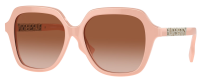 Burberry Damen Sonnenbrille BE4389 4061/13 55mm- Rosa Gold Kunststoff Vollrand - Braun Verlauf