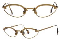 l.a. Eyeworks Vintage Brillenfassung AMRIT 442 53mm - Antikgold Metall Vollrand - Unisex