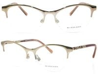 Burberry BE1298 1216 53mm Damen Brillenfassung Nylor gold Halbrand - Flexibel