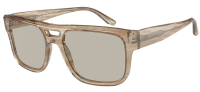Emporio Armani Sonnenbrille EA4197 5099/3 57mm - Braun gestreift transparent - Hellbraun Gläser