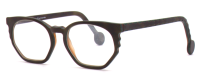 L.A.Eyeworks Vintage Brillenfassung RANO 754M 132mm - Braun Grün gemustert - Kunststoff Vollrand für