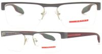 Prada Sport Brillenfassung PS57EV QE7-1O1 51mm - Grau/Rot Kunststoff Halbrand - Unisex