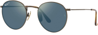 Ray-Ban RB8247 9207T0 50mm Round Titanium Sonnenbrille - Polarisiert und Verspiegelt - Unisex