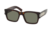 Yves Saint Laurent Damen Sonnenbrille SL 617 002 53mm - Havana Braun Quadratisch - Graue Gläser