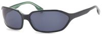 Freudenhaus Damen Sonnenbrille Hampton:onyx-mint 149mm - Schwarz/Gr&uuml;n mit Blauen Gl&auml;sern