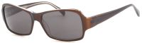 Freudenhaus Damen Sonnenbrille Pebble:bbb - Braun Transparent 146mm - Graue Gl&auml;ser - Ausstellun