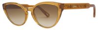 Chloé Damen Sonnenbrille CE757S 204 55mm - Braun Transparent - Cat Eye Design