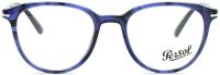 Persol Unisex Brillenfassung PO3176-V 1053 50mm - Vollrand Kunststoff Blau Schwarz Gemustert